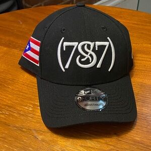 New Era Black 9FORTY Cap with Embroidered 787 Design